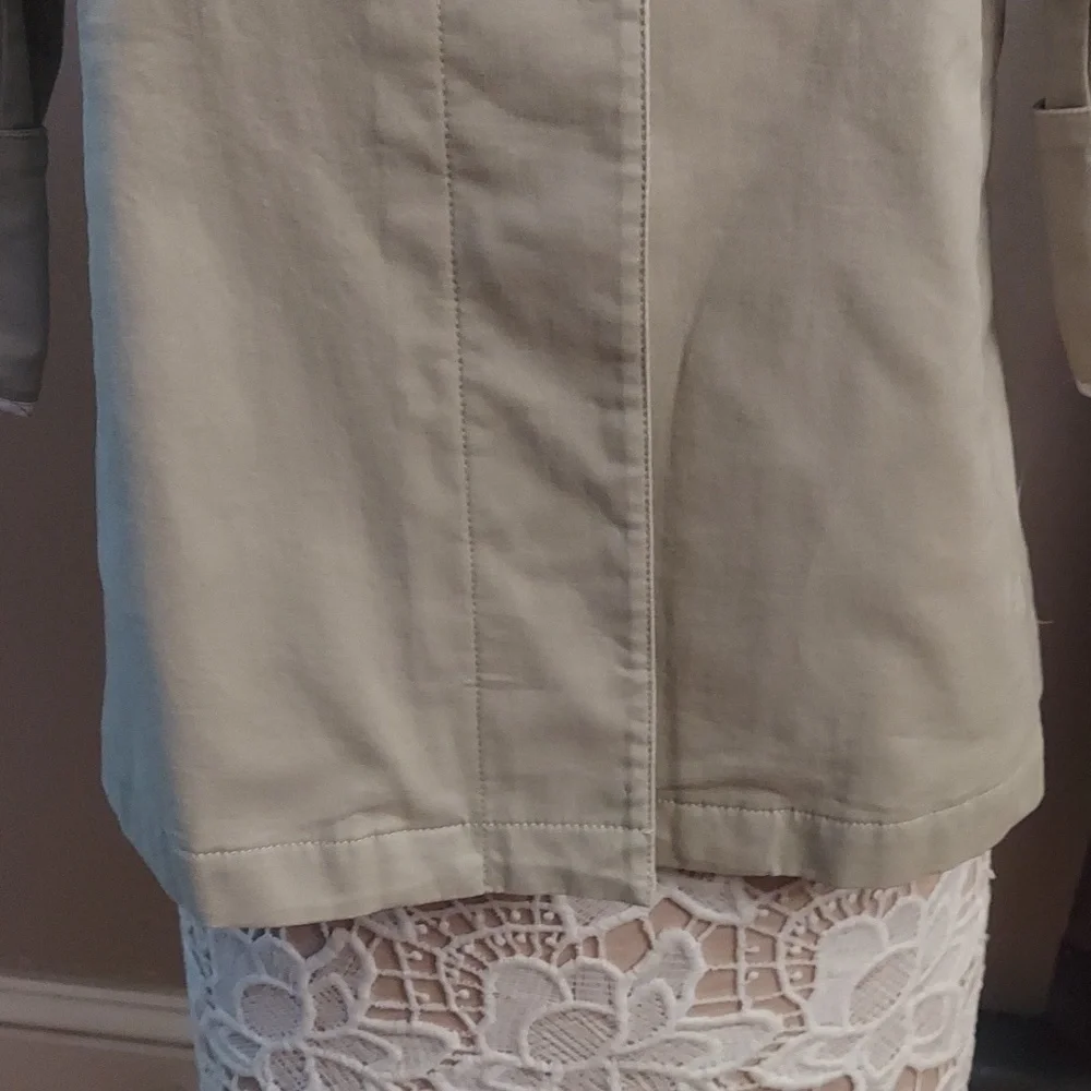 NWOT TALBOTS Chic Beige Button-Up 3/ 4 Length Sleeve sz S Jacket - Picture 4 of 11